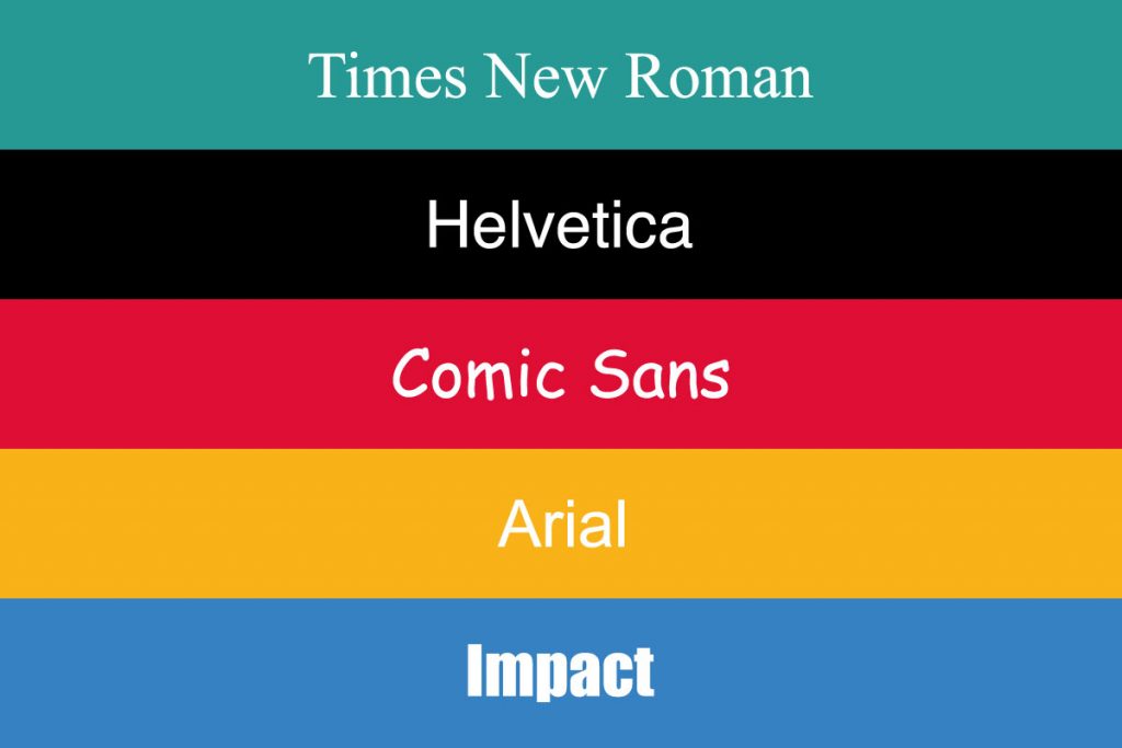 Most overused fonts