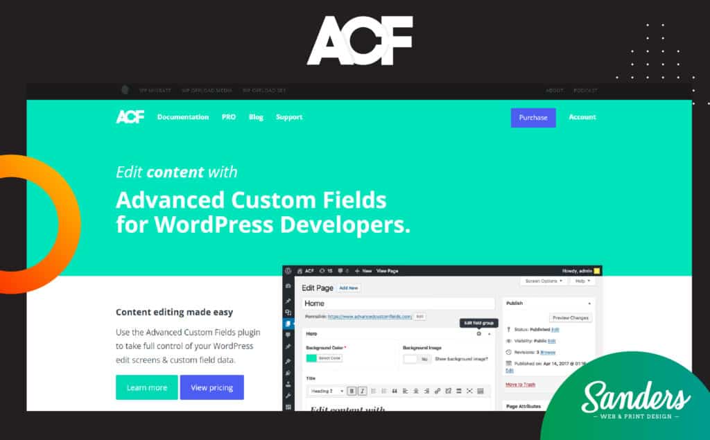 Advanced Custom Fields - Sanders Design